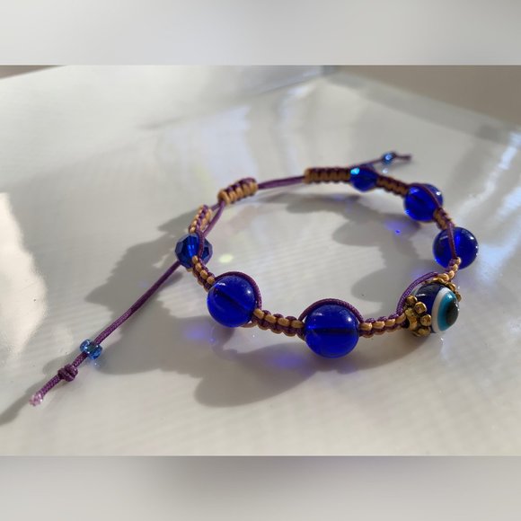 Swarovski Beaded Crochet Handmade Bracelet - Picture 1 of 6